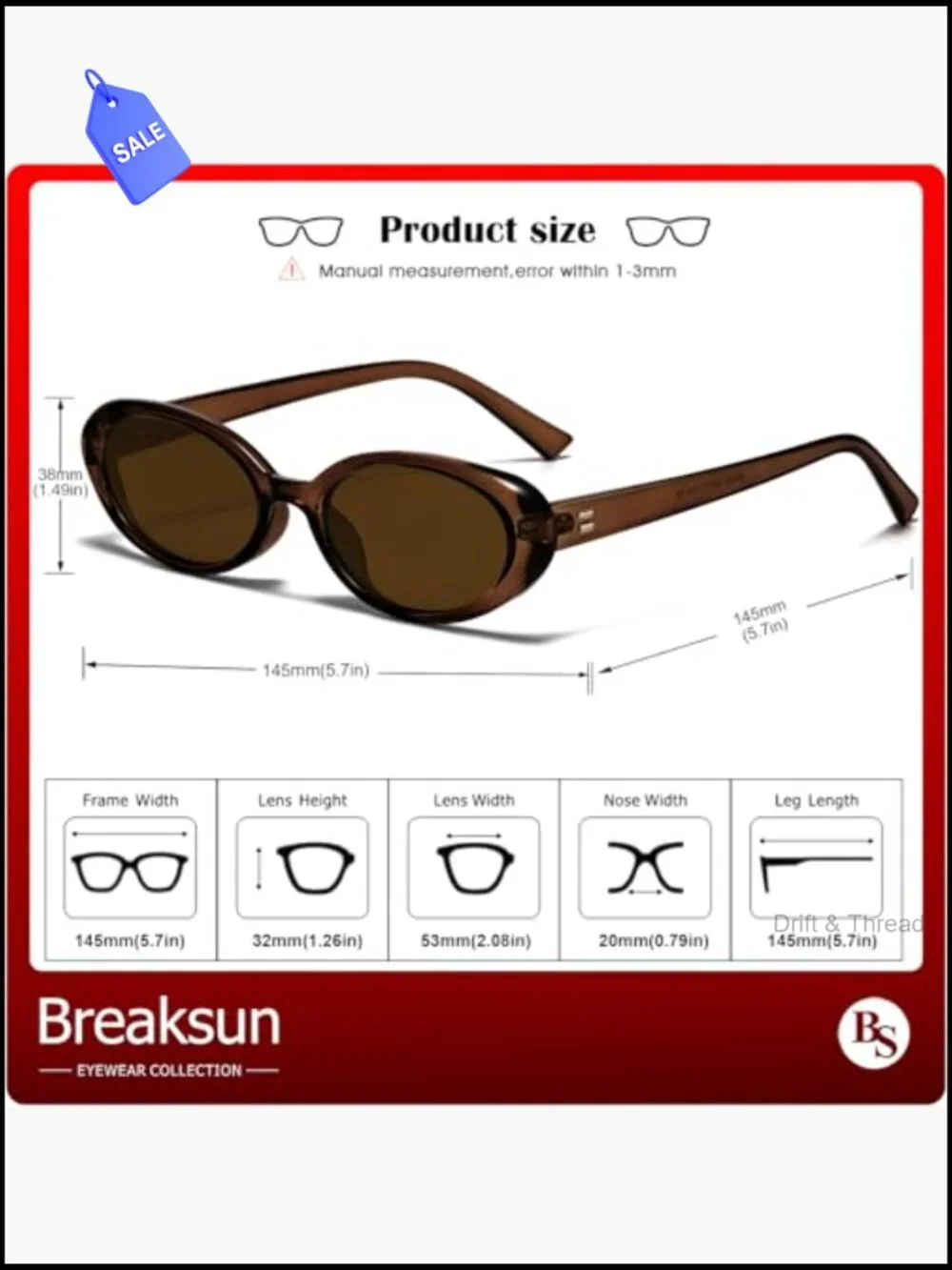 Retro 90s Oval Sunglasses Small Frame Vintage Shades UV400